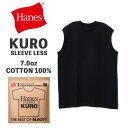 ★SALE価格5%OFF★【HANES】HM3-B202 1P KURO SLEEVELESS/全1色