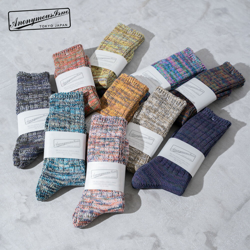 乐天商城 - 〈SALE価格20％OFF〉【Anonymousism】5color Mix Crew/全10色