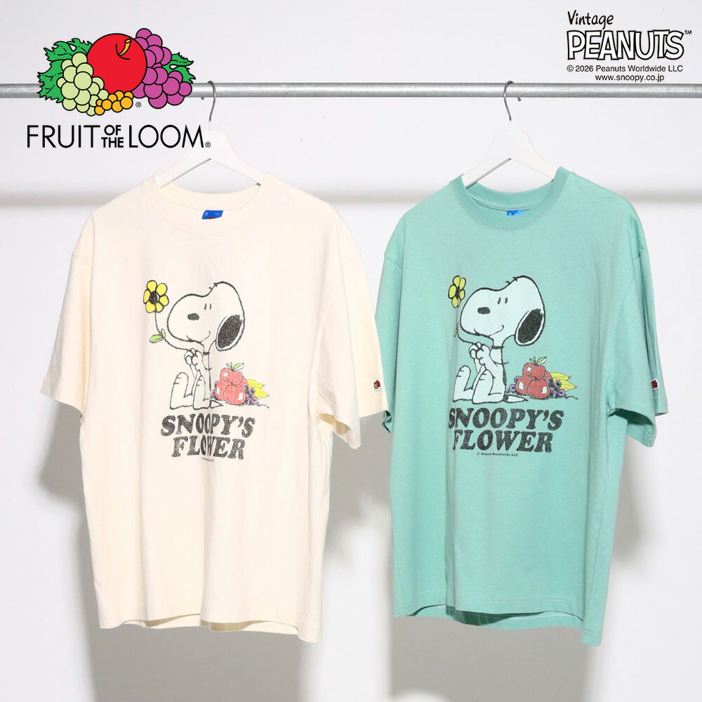 乐天商城 - 〈SALE価格10％OFF〉【FRUIT OF THE LOOM】FTL x PEANUTS 19スラブ天竺1 Tシャツ/全2色