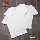 ★30%OFF★3,979円以上購入で送料無料【FRUIT OF THE LOOM】フルーツオブザルーム RIB INNER Tシャツ/全3色Tシャツ 半袖 トップス 無地 レディース シンプル コットン ホワイト ブルー ピンク 白 青 S M L FTL その1