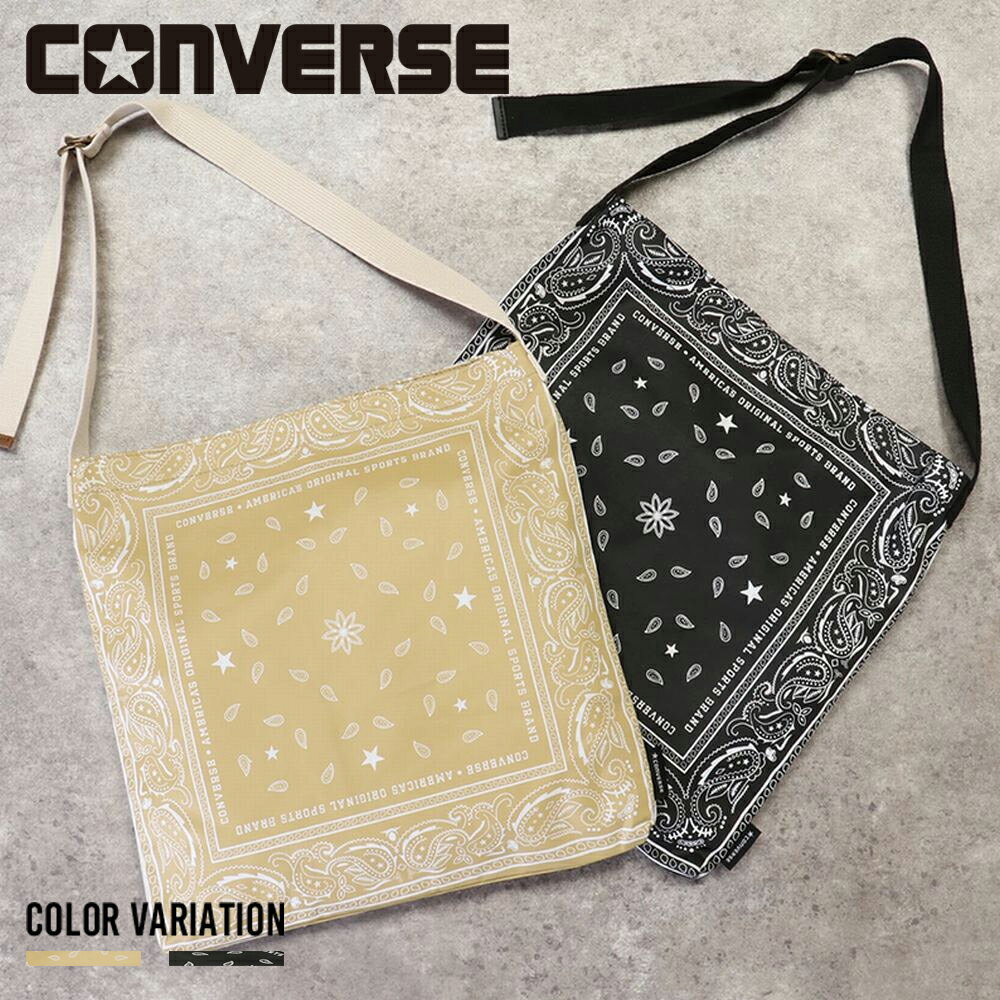 コンバース PAILSLEY SHOULDER BAG/全2色バッグ ショルダーバッグ メンズ レディース ユニセックス ペイズリー ベージュ ブラック CONVERSE コンバース