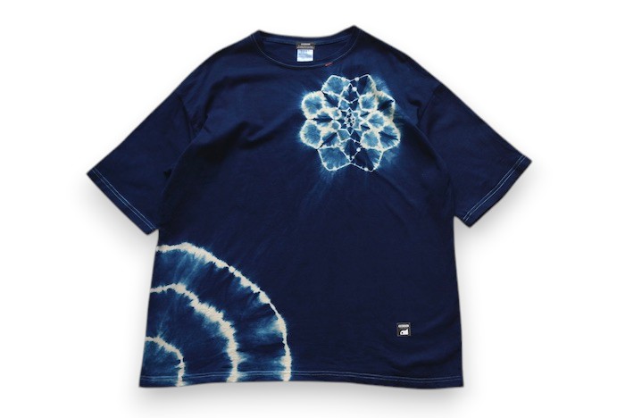 STREET - ASCENSION (アセンション) / Dark Indigo 濃紺藍染めタイダイワイドシルエットTシャツ 藍染め 濃紺 Tシャツ ワイドシルエット タイダイ INDIGO 黒部の名水染め 送料無料 贈り物 as-1287