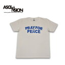 送料無料　ASCENSION × GOODSEEKER Wネーム/ PRAY FOR PEACE TEE Tシャツ 半袖Tシャツ アウトドア キャンプ 登山 野外フェス Wネーム　トレイルラン　PLAYFORPEACE 　平和を願う　送料無料　 as-1015