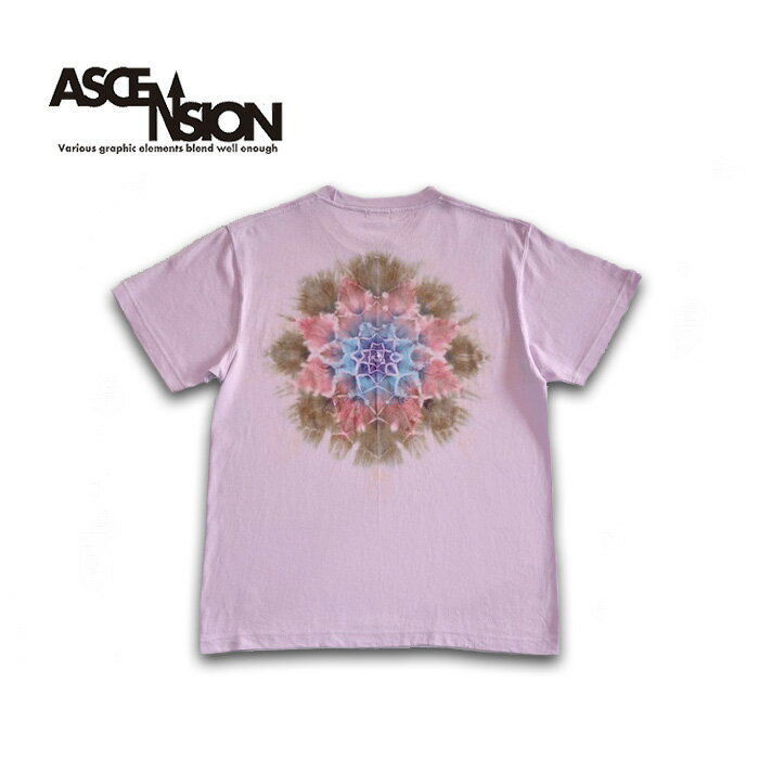 ASCENSION アセンション タイダイTシャツ 曼荼羅染め 黒部の名水染めシリーズ タイダイ 絞り染め 野外フェス キャンプ アウトドア ヨガ 衣装 マンダラ染め as-958