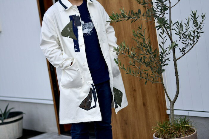 ASCENSION（アセンション）リメイク＆パッチワーク UKダスターコート 送料無料 リメイク パッチワーク ダスター コート ロングコート アウター 秋冬 ワークジャケット キャンプ アウトドア as-1025