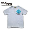 曼荼羅染め Tシャツ 半袖 ワンポイント タイダイTシャツ ヘンリーネック・登山 トレッキング 絞り染め シルクスクリーン as-661