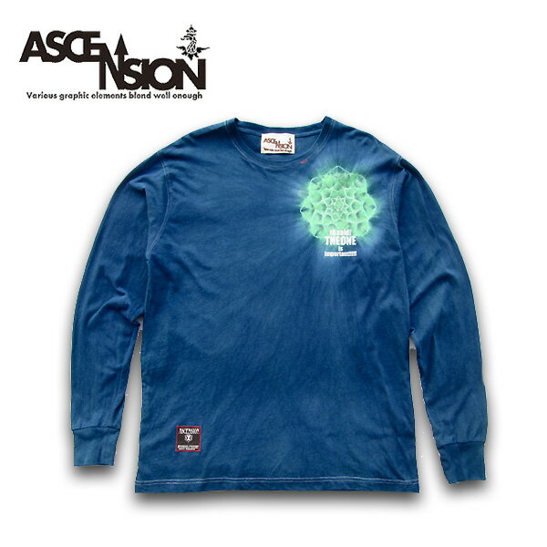 楽天JUICE（ジュース）ASCENSION（アセンション）MANDALA INDIGO LONG TEE 藍染め・メンズ（mens）・レディース（ladys）,Tシャツ （T-shirt）・タイダイ・TIE-DYE（tie dye）・アウトドア（outdoor） as-681