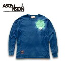 ASCENSIONiAZVjMANDALA INDIGO LONG TEE ߁EY(mens)EfB[X(ladys),TVc (T-shirt)E^C_CETIE-DYE(tie dye)EAEghA(outdoor) as-681