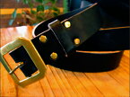 BLUE.art（ブルードットアート）leather belt [Black]　ba-035