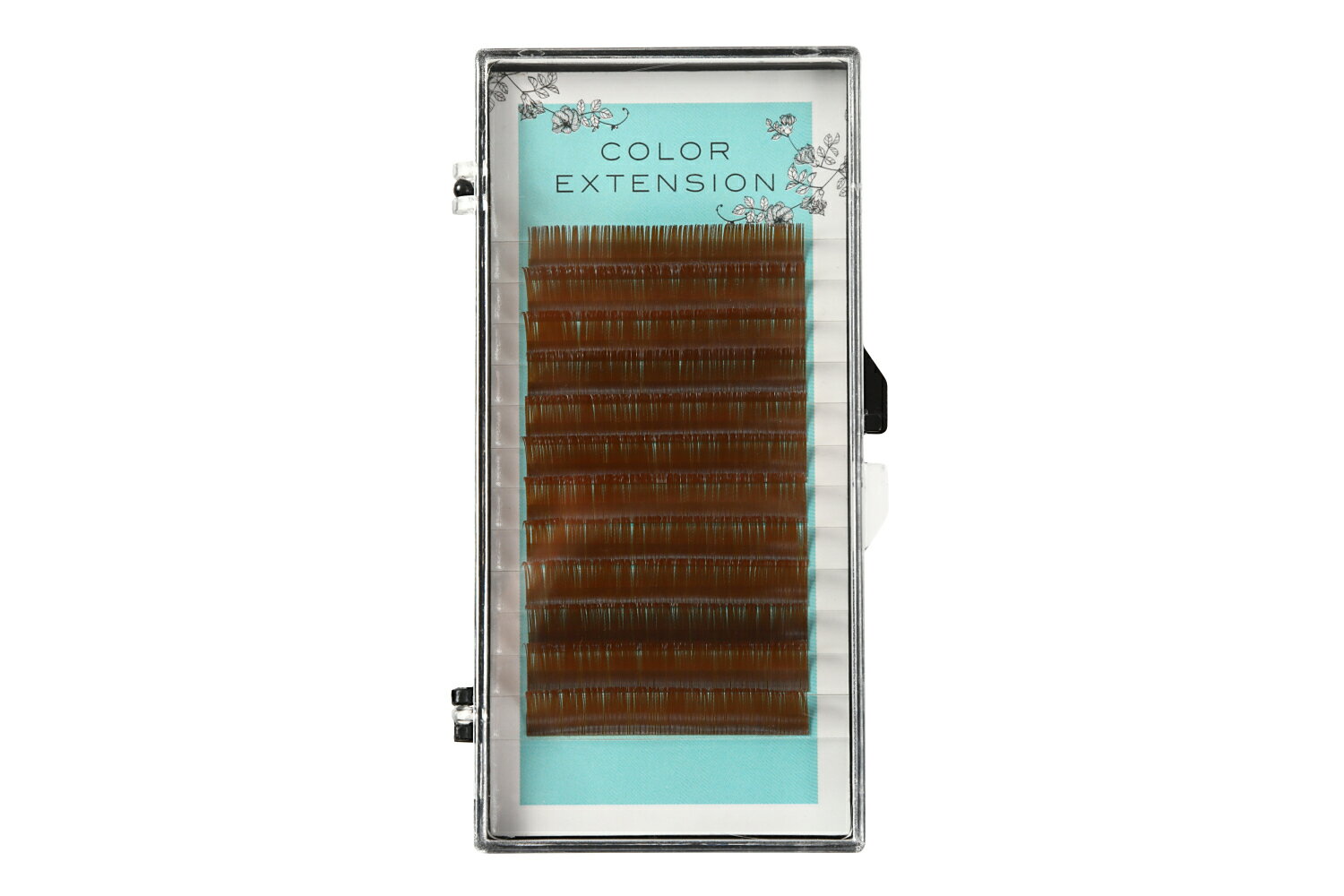 カラーエクステ【ライトブラウン】　太さ：0.15mm　カラーエクステ　カラーまつエク　エクステ　まつエク　まつげ　まつ毛　セルフまつ毛　セルフまつエク　マツエクセルフ