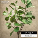 フェイクグリーン 大型 リアル 「フィカス（ファイカス） 198cm シルカ（Silk-ka）」 人工 観葉 植物 おしゃれ 人工観葉植物 樹木 インテリアグリーン 観葉植物 フェイク グリーン リビング インテリア 室内 木 大型観葉植物 人工植物 大きい オフィス 屋内 ゴムの木