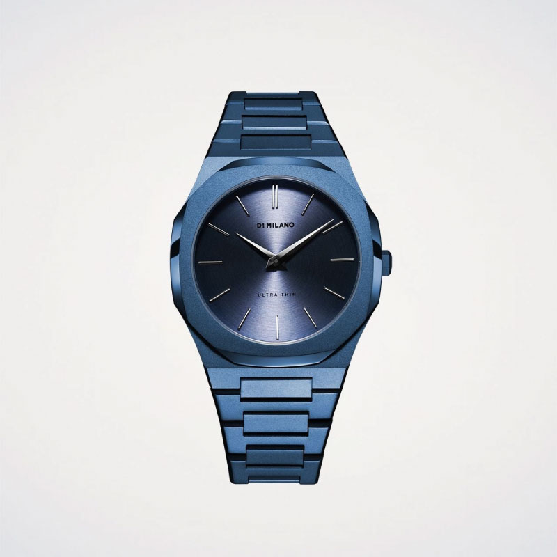＼ブラックフライデー・2000円OFFクーポン／ 腕時計 メンズ ユニセックス D1 MILANO ディーワンミラノ ウルトラ シン ミッドナイト UTBJ21 40mm ブルーITALY ラウンド ウォッチ 時計 正規品 ステンレススチール ベルト 日本製ムーブメント 5atm 円形