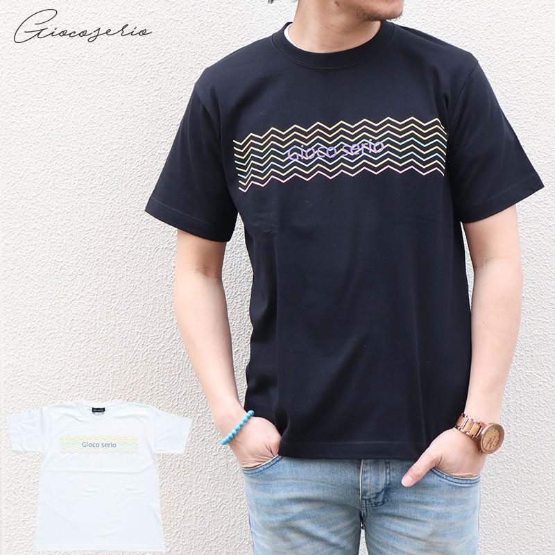 ＼100円OFFクーポン・6/11 1:59迄／ Gioco serio ジョーコセーリオ ロゴ プリント 半袖 Tシャツ S M L LL メンズ