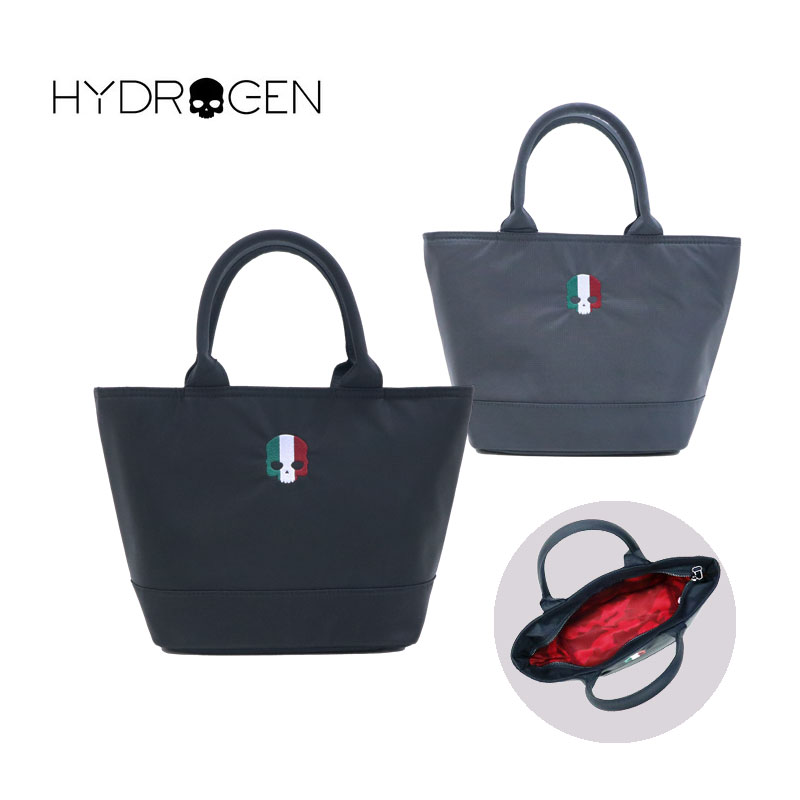 【最大1000円OFFクーポン・8月30日〜9月1日】HYDROGEN ハイドロゲン イタリアスカル 刺繍 ファスナー ミニトート バッグ メンズ レディース ブランド