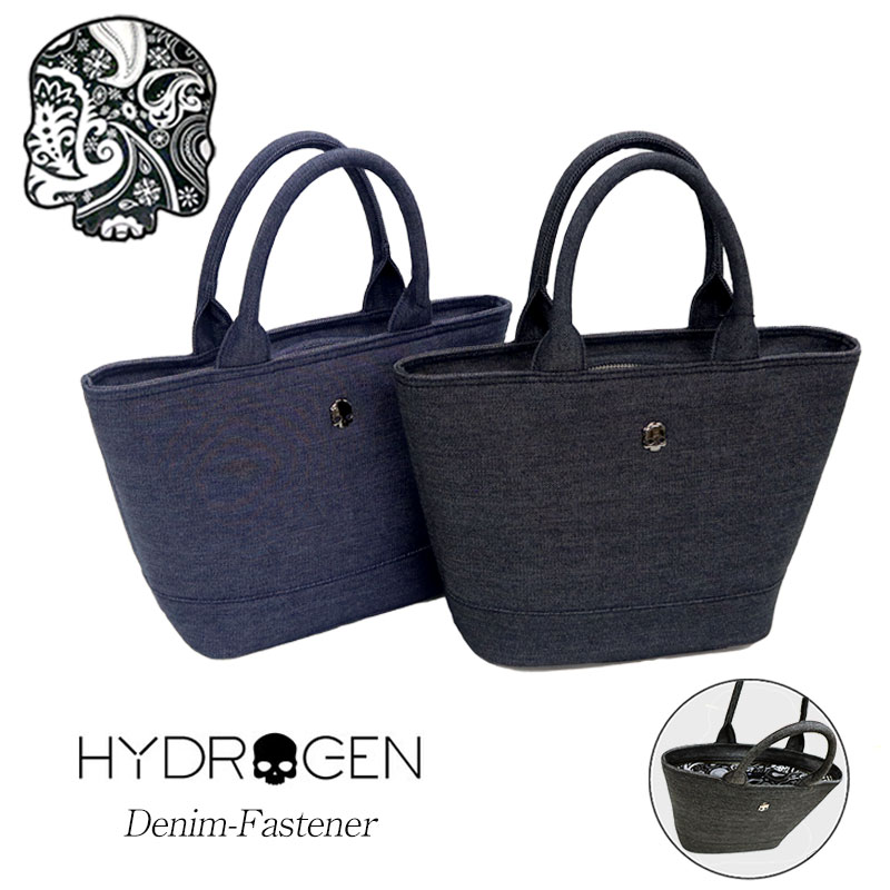 【最大1000円OFFクーポン・8月30日〜9月1日】HYDROGEN ハイドロゲン スカル デニム ミニトート バッグ MINI TOTE BAG ファスナー メタル ロゴ ペイズリー ワンポイント メンズ レディース