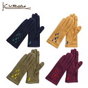 kuroda クロダ 雪とツリー刺繍ジャージグローブ 北欧風刺繍シリーズ 手袋 レディース
