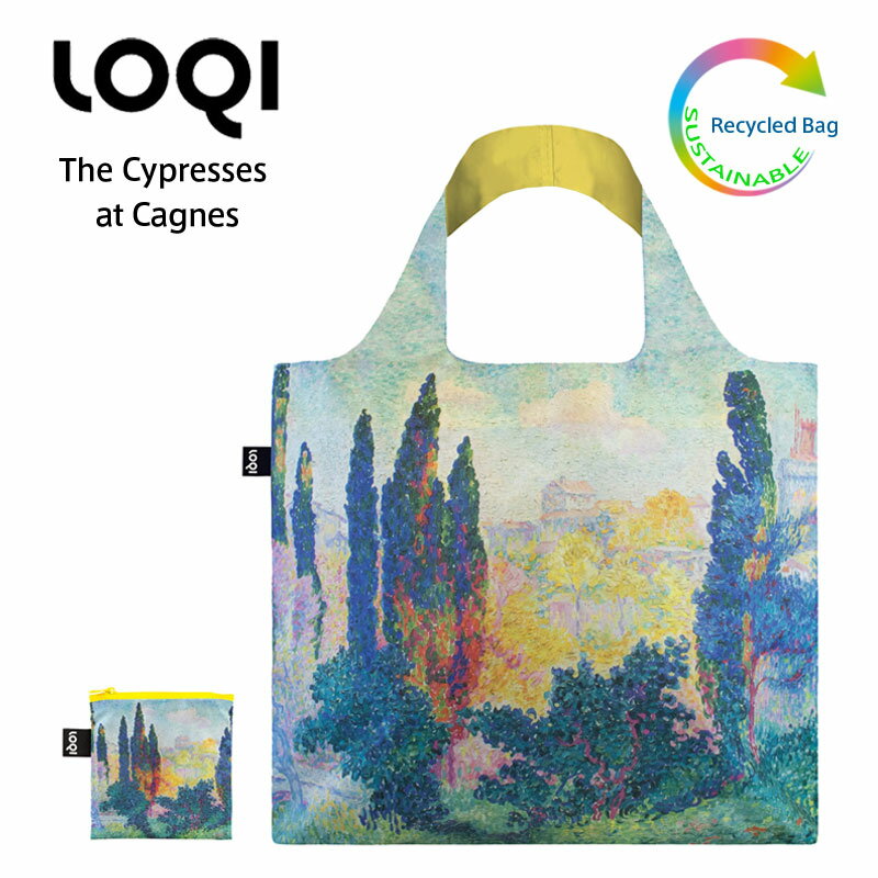 ローキー LOQI ローキー アンリ・エドモンド・クロス Henri Edmond カーニュの糸杉 エコバッグ リサイクル Green Circle バッグ 折りたたみ コンパクト