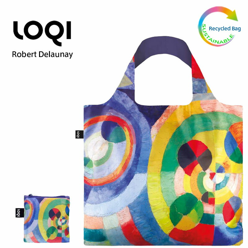 ローキー ＼6/1限定・全品P2倍／ LOQI ローキー：ミュージアム コレクション Circular Forms サーキュラーフォーム Recycled Bag Robert Delaunay ロベール・ドローネー エコバッグ リサイクル 折りたたみ コンパクト