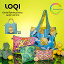 ローキー LOQI ローキー Lucky Lemons Recycled Bag ラッキーレモン エコバッグ リサイクル Artist Collection Green Circle バッグ 折りたたみ コンパクト