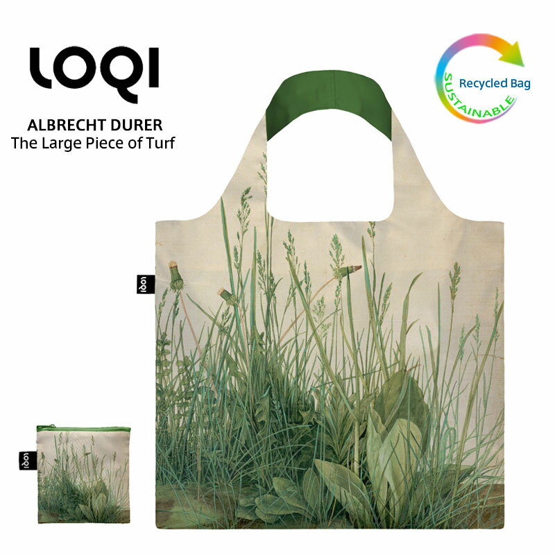 ローキー ＼6/1限定・全品P2倍／ LOQI ローキー ALBRECHT DURER 芝草 The Large Piece of Turf MUSEUM Collection エコバッグ リサイクル Green Circle バッグ 折りたたみ コンパクト