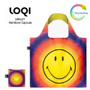 ローキー エコバッグ LOQI ローキー スマイリー SMILEY Rainbow Capsule レインボーカプセル エコバッグ リサイクル Green Circle バッグ 折りたたみ コンパクト