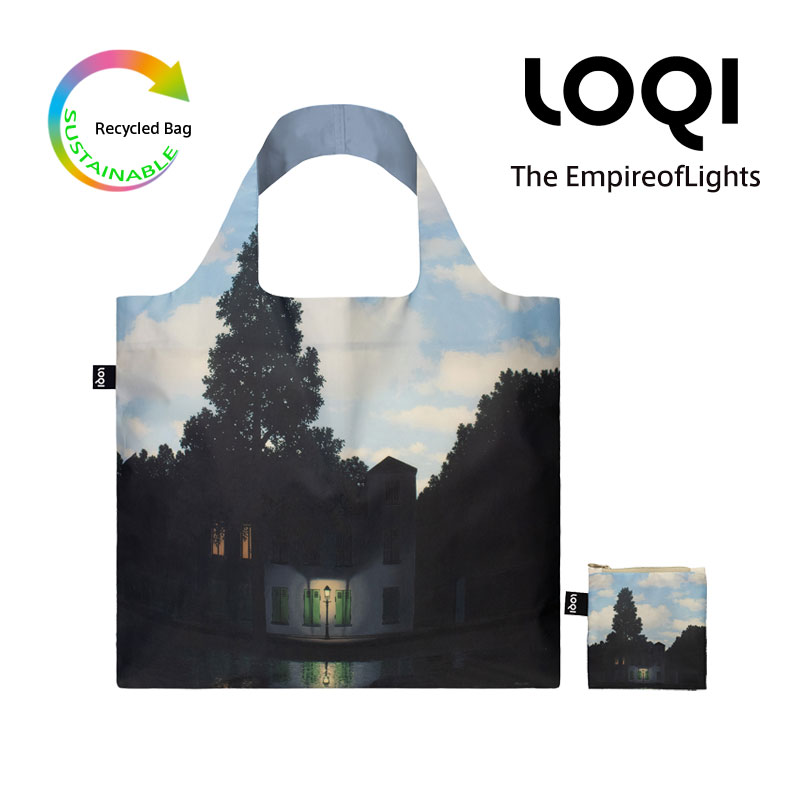 LOQI ローキー ルネ・マグリット RENE MAGRITTE The Empire of Lights エコバッグ 折りたたみ コンパクト