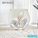 \200円OFFクーポン・8/11 1:59迄/ PET素材 スケルトンボール 猫の金魚鉢 猫のくつろぎタイム