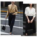 【母の日限定限定最大40%OFFクーポン配布】カシュクール風 Vネック フェイクレイヤード シャツ 長袖 ブラウス きれい め ブラウス 長袖 レディース おし...