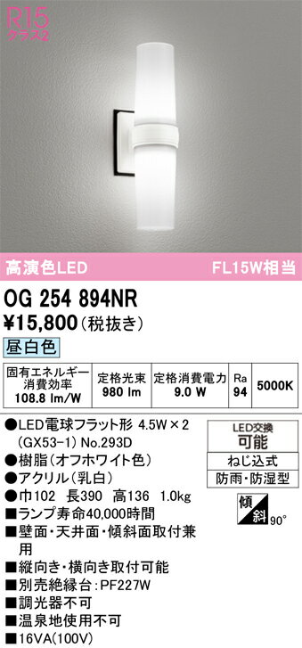 【大特価】　　 オーデリック ODELIC エクステリア　ポーチライト　OG254894NR