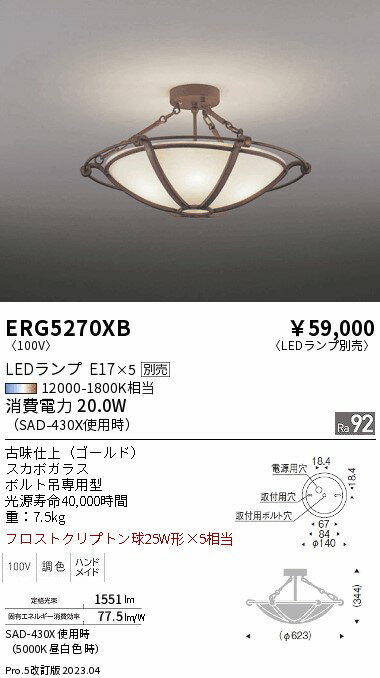 遠藤 ERG5270XB