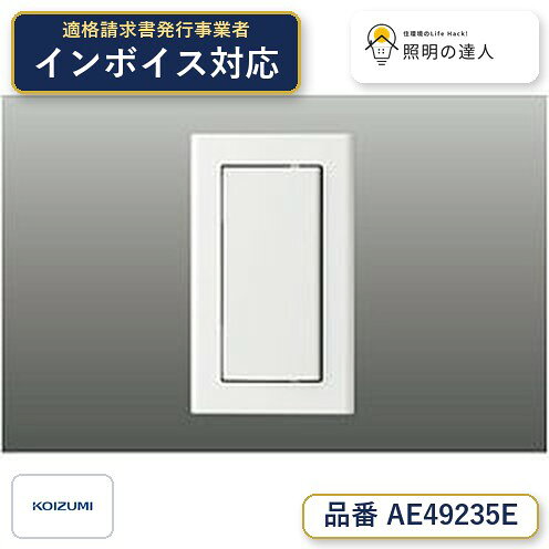 【照明器具の在庫・納期について】 現在、照明器具は一部メーカー・品番で在庫不足や納期遅延が発生しやすくなっています。 これまでのように「発注したらすぐ納品」が難しいケースも増えています。 蛍光灯2027年問題により、LED化需要も高まっています。 工事予定がある場合や数量が必要な場合は、早めの在庫確認・先発注をおすすめします。 欠品時は、同等品・代替品のご提案も可能です。●部位・材質・色・仕上げ：　本体：プラスチック・白色●サイズ：　高-120 幅-70 出幅-14mm 重-0.2kg●補足・注意事項：　◆1個用スイッチボックス（カバー付）JISC8340/JISC84357取付専用，◆AC100V，◆信号線φ0.9〜φ1.2CPEV，◆スマートアダプタ対応型［AE49233E］，◆2A（200W）まで，※4線式