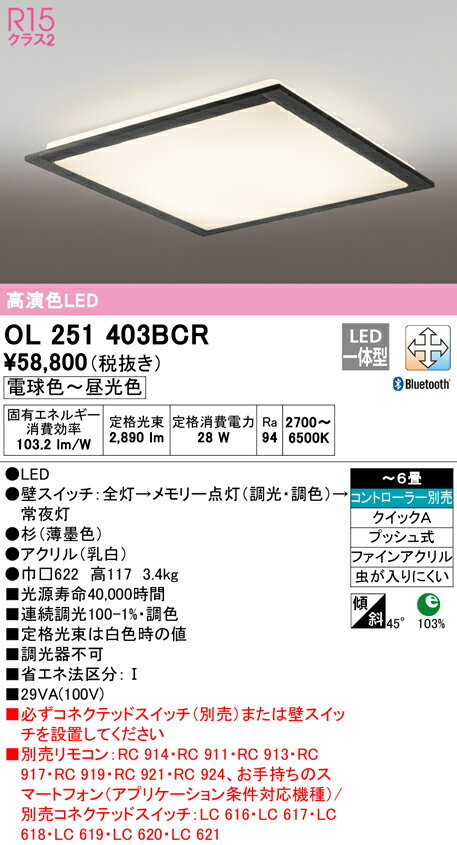 6/22～6/27 限定！お買い物マラソン 最大47倍 【大特価】 オーデリック ODELIC 和風対応商品 OL251403BCR