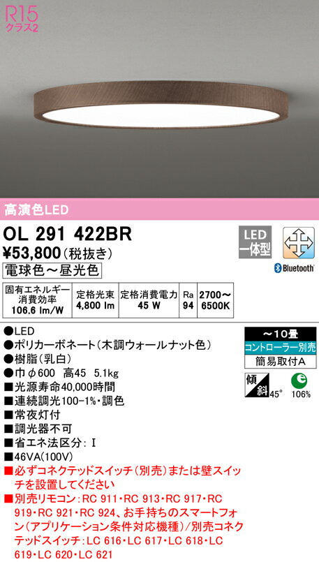 Other - 5/9〜5/16 お買い物マラソン 最大49倍　【大特価】　　 オーデリック ODELIC シーリングライト OL291422BR