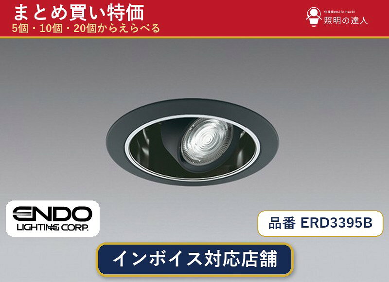 【まとめ買い】遠藤照明 ERD3395B ダウンライト 1個 5個 10個 20個