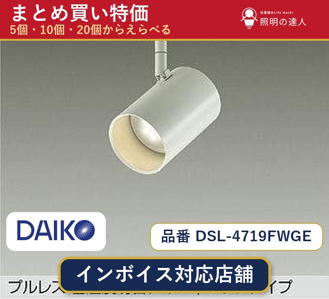 8/4〜8/11 お買い物マラソン　【まとめ買い】大光電機 DSL-4719FWGE スポットライト 1個 5個 10個 20個