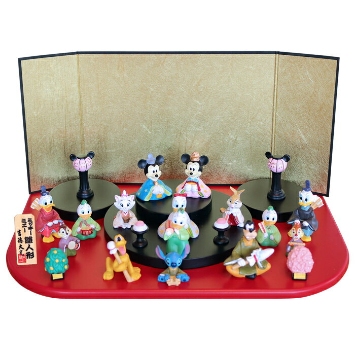 雛人形 コンパクト キャラクター ひな人形 183118 ディズニーキャラクター台段飾り おしゃれ