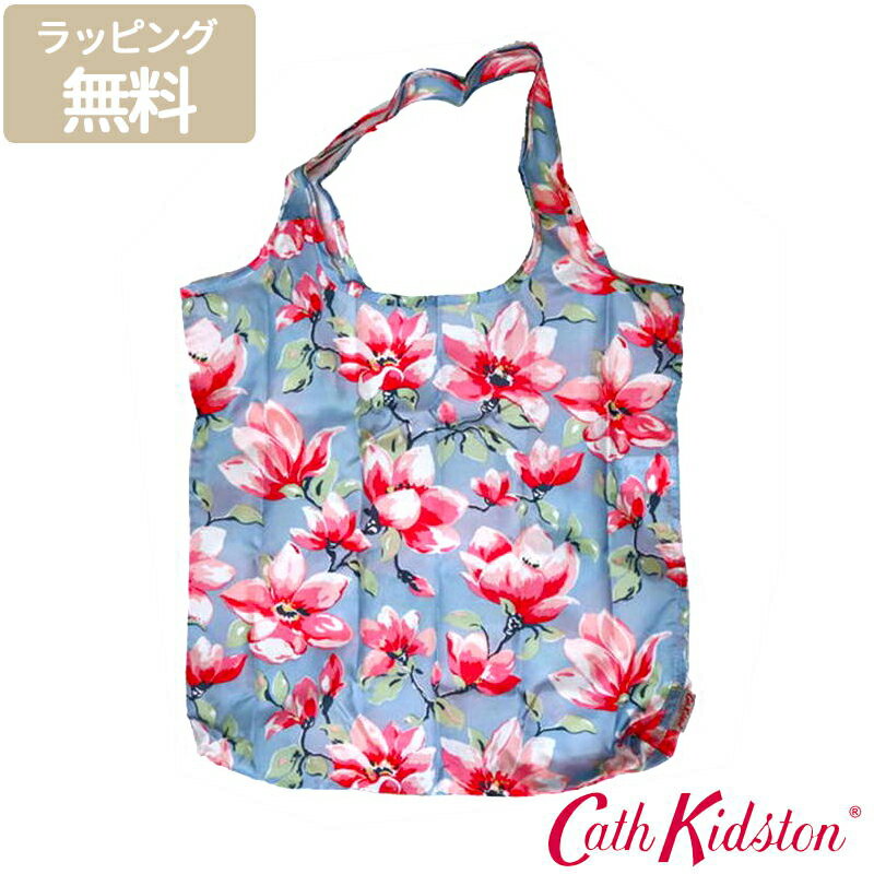 楽天人形のこどもや本店Cath Kidston キャスキッドソン 665124 フォルダウェイ ショッパー マグノリア スカイブルー ギフト エコバッグ おしゃれ