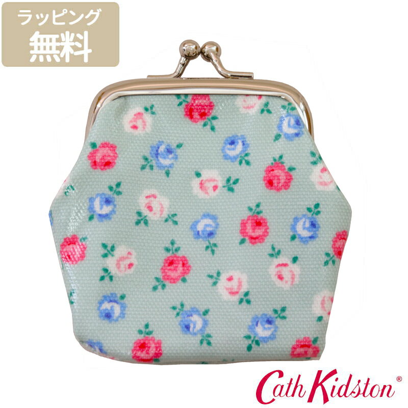 楽天人形のこどもや本店Cath Kidston キャスキッドソン 687539 キッズ ミニクラスプパース ラッキーローズ ミント がま口 財布 ミニ コインケース 小銭入れ ギフト おしゃれ