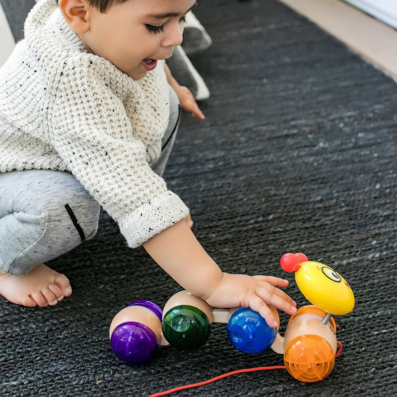 人形のこどもや本店のKids2 Baby Einstein 11655 インチアロング・カル キッズツー ベビーアインシュタイン 木製 木のおもちゃ 指先遊び 手押し ハイハイ ベビートイ 知育玩具 室内遊び ベビー 1歳 ギフト 出産祝い プレゼント お祝い 贈り物ブラックフライデー クリスマス｜アングル2