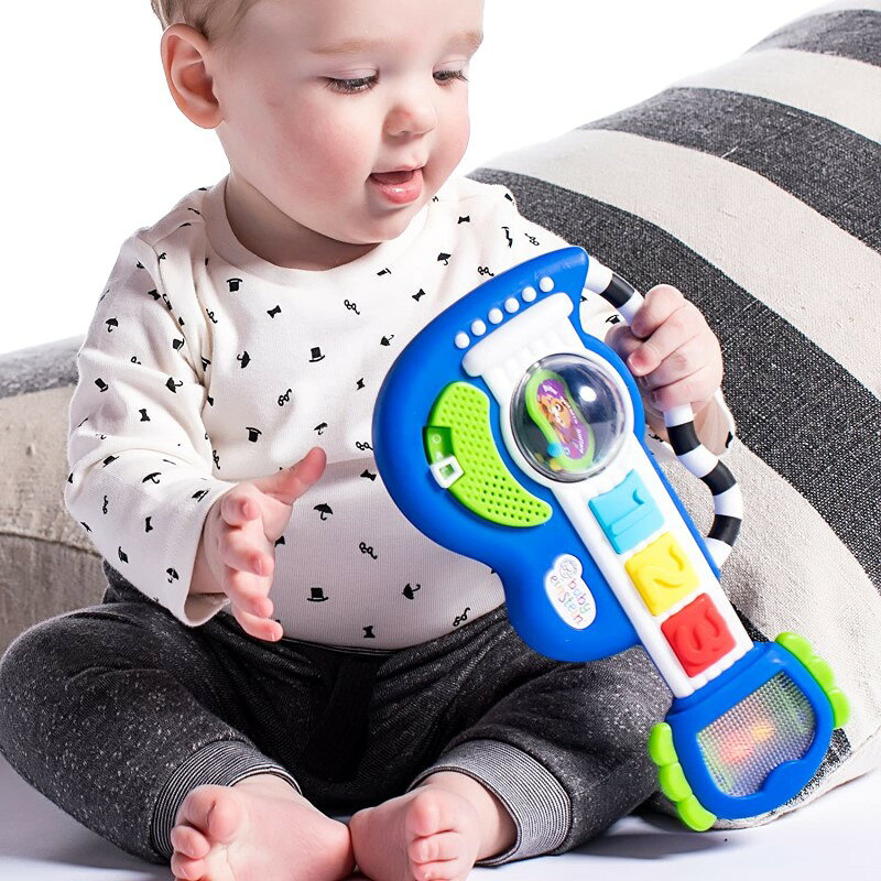 人形のこどもや本店のKids2 Baby Einstein 90680 ロックライト&ロール・ギター キッズツー ベビーアインシュタイン 音楽 音がなる 光る エレキギター 赤ちゃん ベビー 3ヶ月 知育玩具 出産祝い 室内遊び ギフト プレゼント 誕生日 お祝 贈り物ブラックフライデー クリスマス｜アングル2