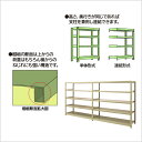 EK中量 300kg/段 高さ2100×幅1200×奥行450mm 4段 連結 (ボルトレス) アイボリー/グリーン (48kg) EK300_R-211245-4 3