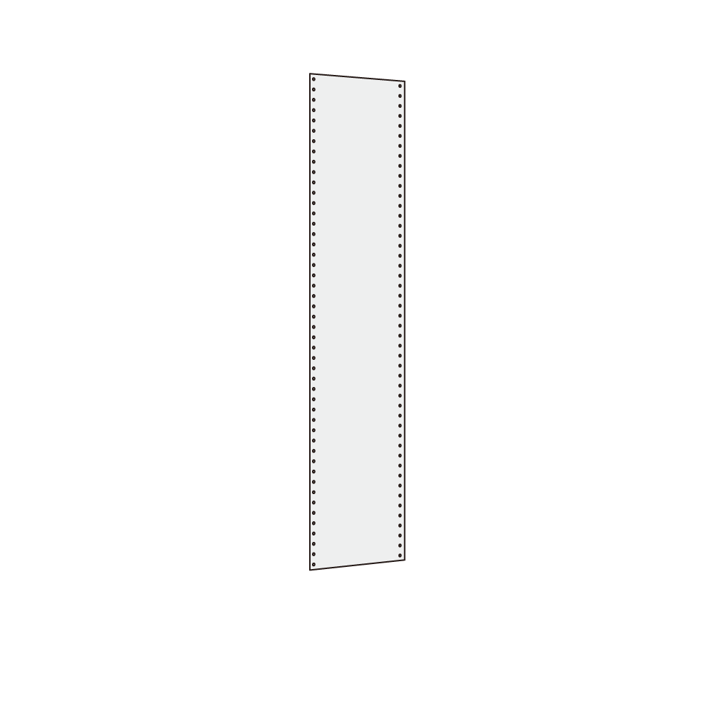 EK中軽量200kg/段用 側面(片面)パネル 高さ1800×奥行600mm アイボリー (5kg) EK200_OP-PS1806