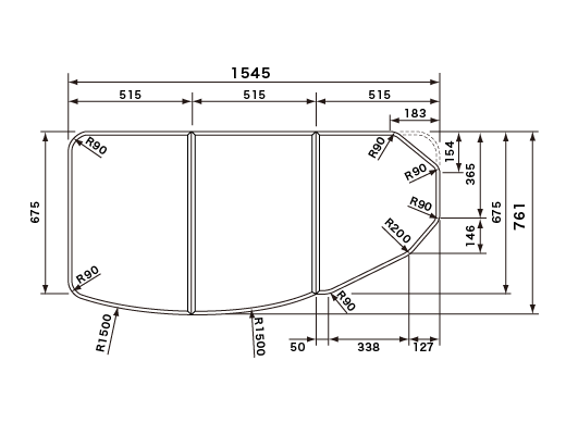 【送料無料】≪パナソニック RLFK74KF9KKC≫　Panasonic　断熱風呂フタ(短辺761×長辺1545:組みフタ:変形型)