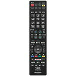 シャープ 液晶テレビ用 リモコン＜ブラック系＞ 0106380507【定形外郵便発送】