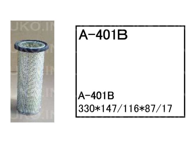 乐天商城 - エアーエレメント A-401B コベルコ パワーショベル ユンボ バックホー SK120-1 SK120-1マイナ SK120LC-1 他 フィルター