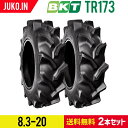 トラクター タイヤ 8.3-20 6PR チューブタイプ 2本セット BKT TR173