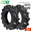 【5%OFFクーポン】トラクタータイヤ 8-18 6PR チューブタイプ TR173 2本 BKT バイアス