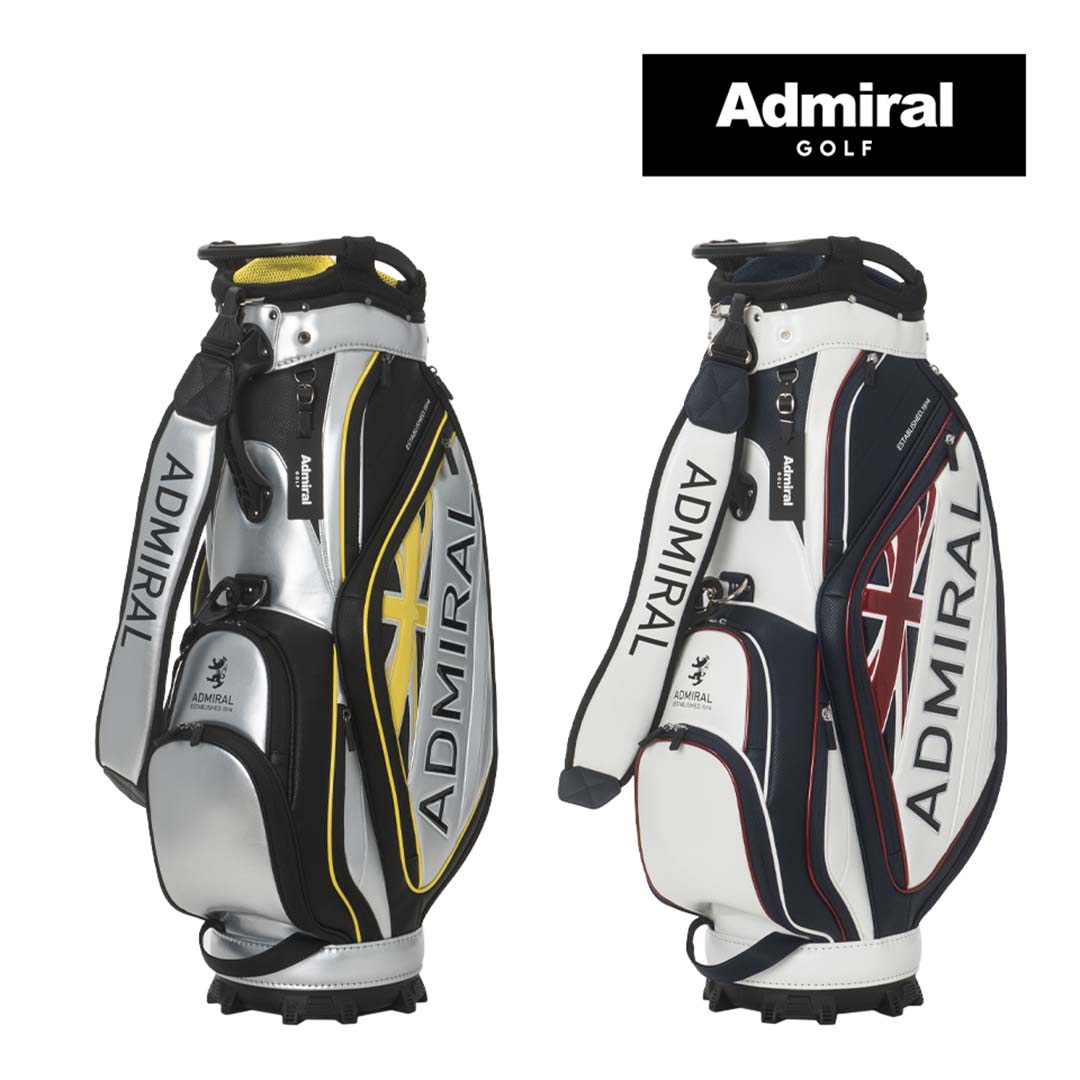 【商品明細】 ●ブランド：Admiral GOLF アドミラル ●品番：ADMG5BC4 ●素材：合成皮革(PU) ●カラー：シルバー/トリコロール ●サイズ：口径：9.0インチ/ 重量 約3.9kg / 46インチ対応 / 口枠 4分割 ネームプレート：有 パフォーマンススポーツシリーズのカートキャディバッグ。 ソフトなシンセティックレーザーを使用。 ADMIRALロゴとさりげないユニオンジャッグがデザインポイント。 口枠ハンドルは側面から両手で持ちやすい仕様になっている。 大小ポケットも充実。 口枠9型4分割、セパレーター3分割。 メーカー品番：ADMG5BC4