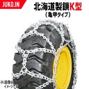 受注生産|北海道製鎖|建機用タイヤチェーン|G18424K 18.4-24 線径10×13 K型(亀甲タイプ)|タイヤ2本分|タイヤショベル・ホイールローダー