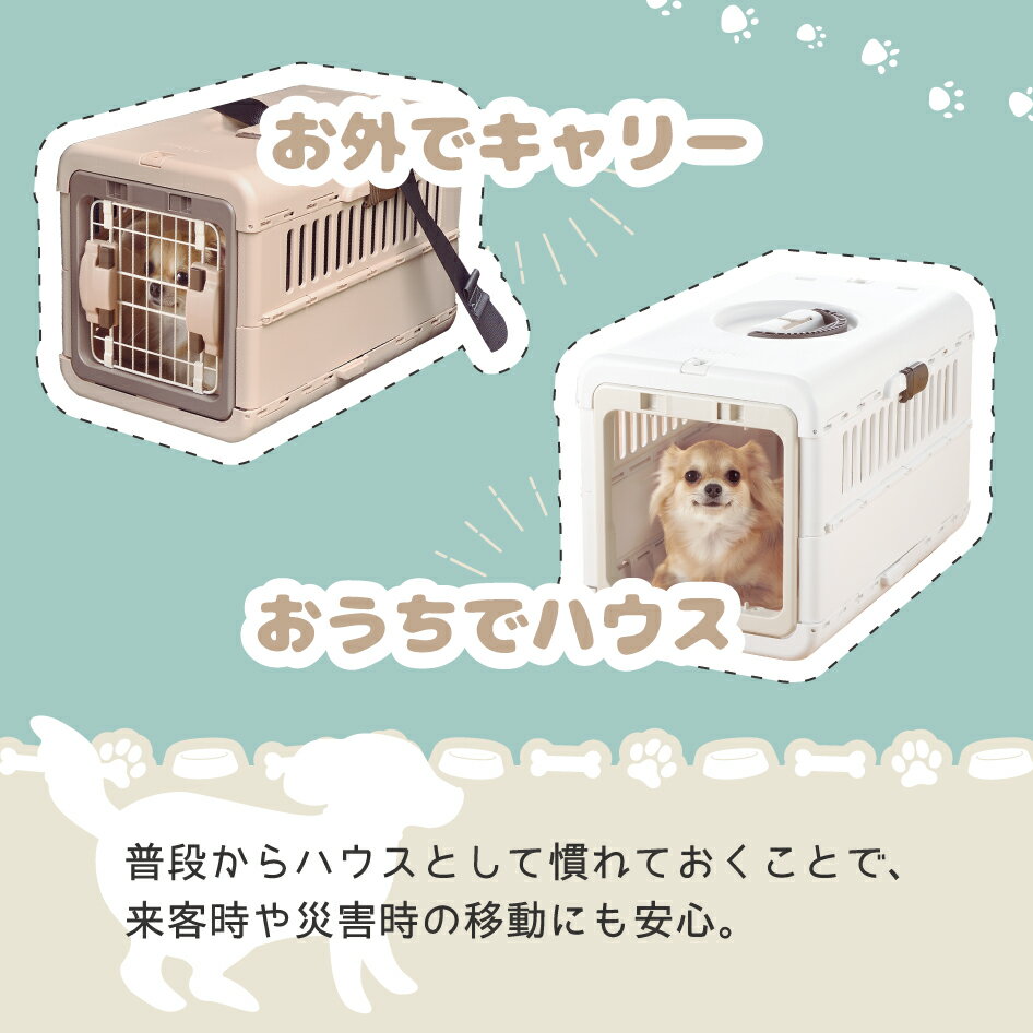 キャンピングキャリー 折りたたみ Richell リッチェル ペット用品 Pet Goods 猫 うさぎ 超小型犬 小型犬 中型犬 ハードタイプ シートベルト固定機能 サンプラス 2